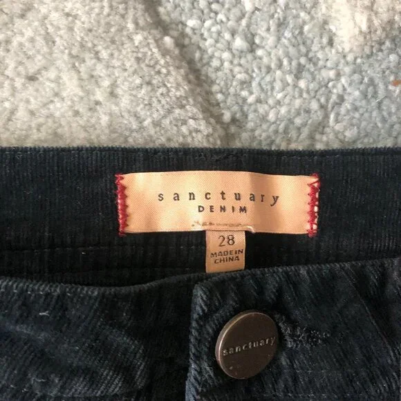 SANCTUARY DENIM Corduroy Jeans Size 28 Black NWT - Picture 5 of 6